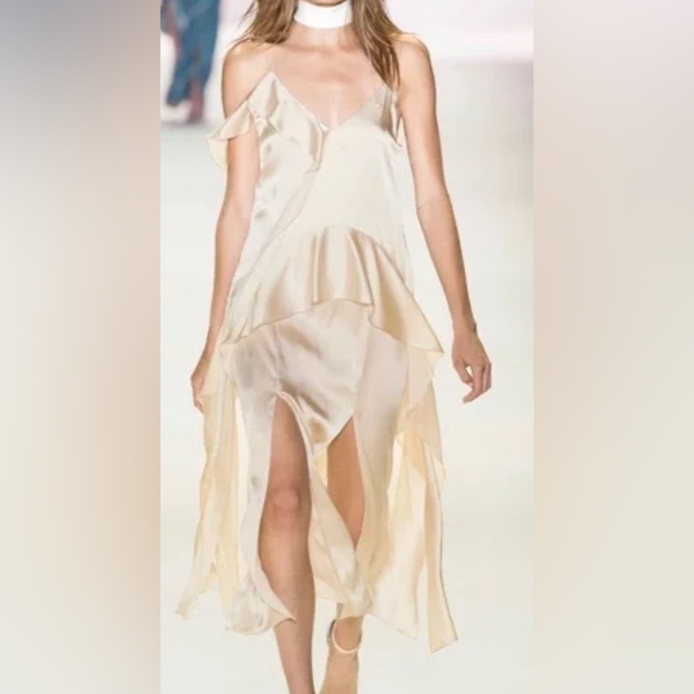 Jonathan Simkhai Ruffled Silk Dress